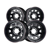 1 X Allied Black Daytona 15X7 6X5.50 108 Hub -6 Offset Black Wheel Rim
