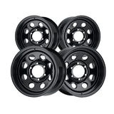 1 X Allied Black Soft 8 15X8 6X5.50 108 Hub -19 Offset Black Wheel Rim