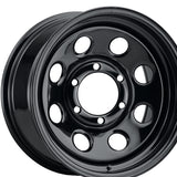 1 X Allied Black Soft 8 15X7 5X4.50 83.82 Hub -6 Offset Black Wheel Rim