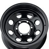 1 X Allied Black Soft 8 15X8 6X5.50 108 Hub -19 Offset Black Wheel Rim