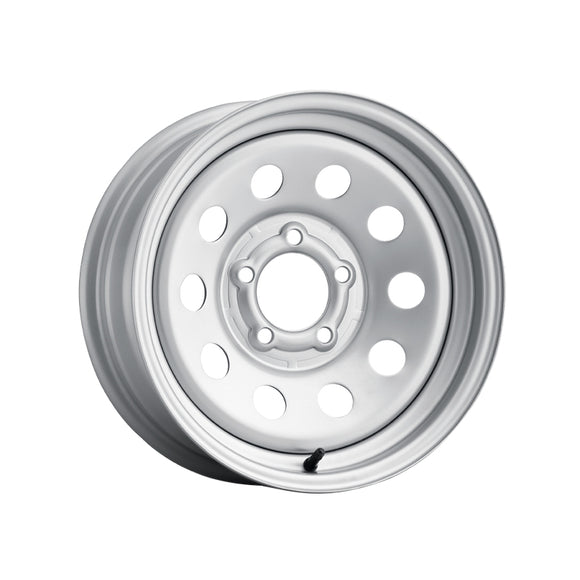 1 X Allied Silver Modular Trailer 12X4 5X4.50 81 Hub 0 Offset Silver Wheel Rim