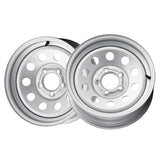 1 X Allied Silver Modular Trailer 16X6 6X5.50 108 Hub 0 Offset Silver Wheel Rim