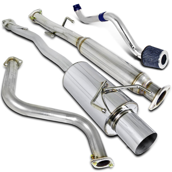 Coolstuffguru Compatible with Honda Accord 2.2L L4 Catback Exhaust Muffler System+Cold Air Intake Kit