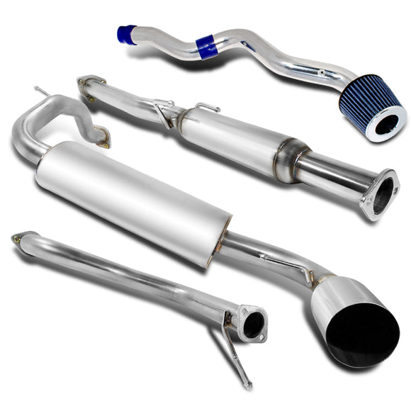 Coolstuffguru Compatible with Civic 3Dr Hatchback Cold Air Intake+Catback Exhaust Muffler
