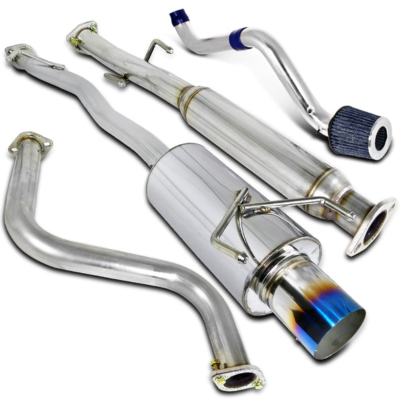 Coolstuffguru Compatible with Honda Accord 2.2L L4 Cold Air Intake+Catback Exhaust System Titanium Tip