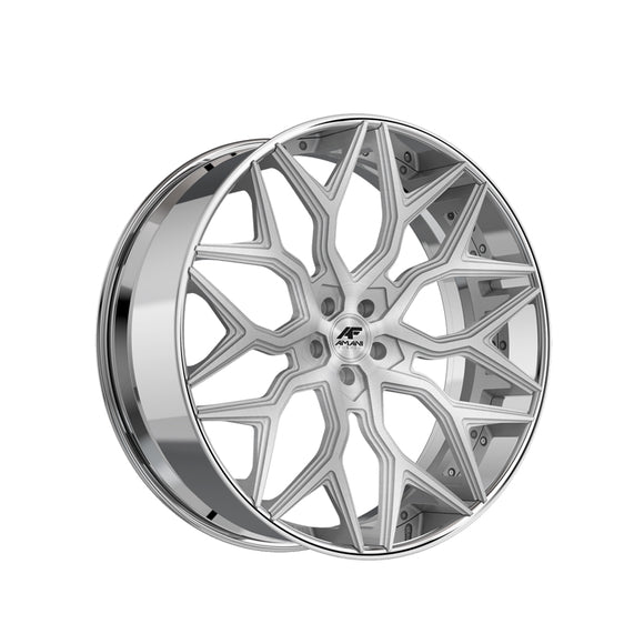 1 X Amani Mira Polished 26X16 Blank 6x 78.1 Hub -101 Offset Black Wheel Rim