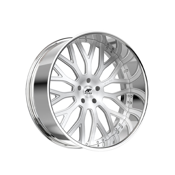 1 X Amani Sorleno Polished 22X12 Blank 6x 78.1 Hub -44 Offset Black Wheel Rim