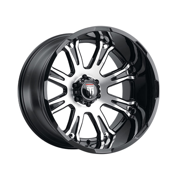 1 X AMERICAN TRUXX BOMB 22X14 6-135 87.1 Hub -76 Offset Black Wheel Rim