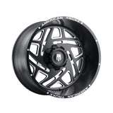 1 X AMERICAN TRUXX COSMOS 24X14 8-170 125.2 Hub -76 Offset Black Wheel Rim