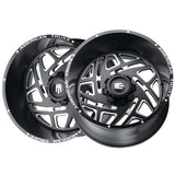 1 X AMERICAN TRUXX COSMOS 24X14 8-170 125.2 Hub -76 Offset Black Wheel Rim