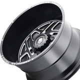 1 X AMERICAN TRUXX COSMOS 24X14 5-127 78.1 Hub -76 Offset Black Wheel Rim