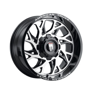 1 X AMERICAN TRUXX DESTINY 24X14 8-170 125.2 Hub -76 Offset Black Wheel Rim