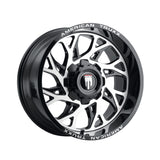 1 X AMERICAN TRUXX DESTINY 24X14 8-170 125.2 Hub -76 Offset Black Wheel Rim