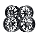 1 X AMERICAN TRUXX DESTINY 24X14 8-165.1 125.2 Hub -76 Offset Black Wheel Rim