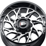 1 X AMERICAN TRUXX DESTINY 24X14 8-165.1 125.2 Hub -76 Offset Black Wheel Rim