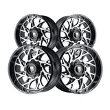 1 X AMERICAN TRUXX DESTINY 24X14 6-135/6-139.7 106.1 Hub -76 Offset Black Wheel Rim