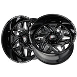 1 X AMERICAN TRUXX EUPHORIA 20X10 5-127 78.1 Hub -19 Offset Black Wheel Rim