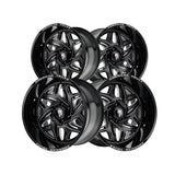 1 X AMERICAN TRUXX EUPHORIA 22X12 6-135 87.1 Hub -44 Offset Black Wheel Rim