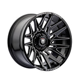 1 X AMERICAN TRUXX EVOLUTION 22X12 8-180 124.2 Hub -44 Offset Black Wheel Rim