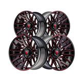 1 X AMERICAN TRUXX EVOLUTION 22X12 8-170 125.2 Hub -44 Offset Black Wheel Rim