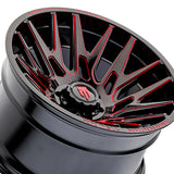 1 X AMERICAN TRUXX EVOLUTION 22X12 8-180 124.2 Hub -44 Offset Black Wheel Rim