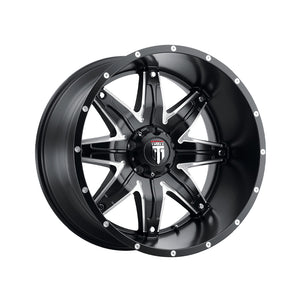 1 X AMERICAN TRUXX LONESTAR 22X12 5-127 78.1 Hub -44 Offset Black Wheel Rim