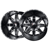 1 X AMERICAN TRUXX LONESTAR 22X12 5-127 78.1 Hub -44 Offset Black Wheel Rim