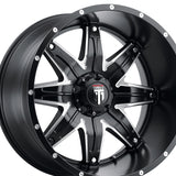 1 X AMERICAN TRUXX LONESTAR 22X12 5-127 78.1 Hub -44 Offset Black Wheel Rim
