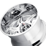 1 X AMERICAN TRUXX NINJA 22X14 5-127 78.1 Hub -76 Offset Chrome Wheel Rim