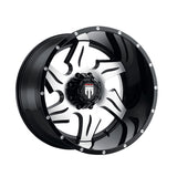 1 X AMERICAN TRUXX NINJA 22X14 6-139.7 106.1 Hub -76 Offset Black Wheel Rim