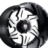 1 X AMERICAN TRUXX NINJA 22X14 6-139.7 106.1 Hub -76 Offset Black Wheel Rim