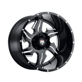 1 X AMERICAN TRUXX NINJA 22X14 6-135 87.1 Hub -76 Offset Black Wheel Rim