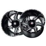 1 X AMERICAN TRUXX NINJA 22X14 6-135 87.1 Hub -76 Offset Black Wheel Rim