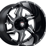 1 X AMERICAN TRUXX NINJA 22X14 6-135 87.1 Hub -76 Offset Black Wheel Rim