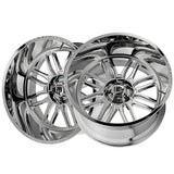 1 X AMERICAN TRUXX RESTLESS 20X10 5-127 78.1 Hub -25 Offset Chrome Wheel Rim
