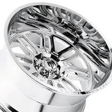1 X AMERICAN TRUXX RESTLESS 20X10 5-127 78.1 Hub -25 Offset Chrome Wheel Rim