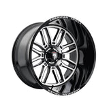 1 X AMERICAN TRUXX RESTLESS 24X14 6-135 87.1 Hub -76 Offset Black Wheel Rim