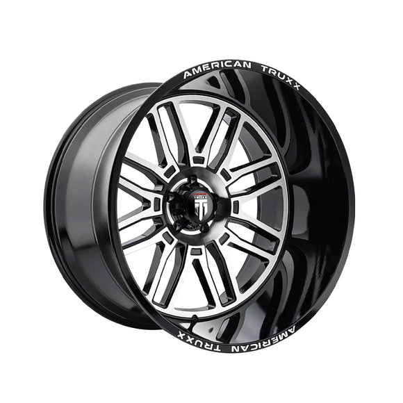 1 X AMERICAN TRUXX RESTLESS 24X14 6-139.7 106 Hub -76 Offset Black Wheel Rim