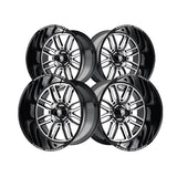 1 X AMERICAN TRUXX RESTLESS 24X14 6-139.7 106 Hub -76 Offset Black Wheel Rim