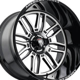 1 X AMERICAN TRUXX RESTLESS 24X14 6-135 87.1 Hub -76 Offset Black Wheel Rim
