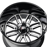 1 X AMERICAN TRUXX RESTLESS 24X14 6-139.7 106 Hub -76 Offset Black Wheel Rim