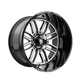 1 X AMERICAN TRUXX RESTLESS 24X14 6-135 87.1 Hub -76 Offset Black Wheel Rim