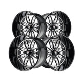 1 X AMERICAN TRUXX RESTLESS 24X14 6-135 87.1 Hub -76 Offset Black Wheel Rim
