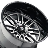 1 X AMERICAN TRUXX RESTLESS 22X12 6-135 87.1 Hub -44 Offset Black Wheel Rim