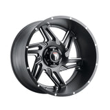 1 X AMERICAN TRUXX SPURS 24X14 5-150 110.3 Hub -76 Offset Black Wheel Rim