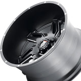 1 X AMERICAN TRUXX SPURS 24X14 5-150 110.3 Hub -76 Offset Black Wheel Rim