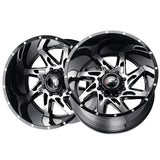 1 X AMERICAN TRUXX SPYDER 22X14 8-180 125.2 Hub -76 Offset Black Wheel Rim