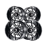 1 X AMERICAN TRUXX SPYDER 22X14 8-180 125.2 Hub -76 Offset Black Wheel Rim