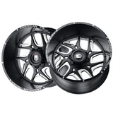 1 X AMERICAN TRUXX SWEEP 24X14 6-139.7 106.1 Hub -76 Offset Black Wheel Rim