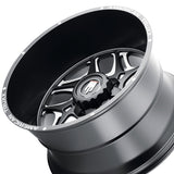 1 X AMERICAN TRUXX SWEEP 24X14 6-139.7 106.1 Hub -76 Offset Black Wheel Rim